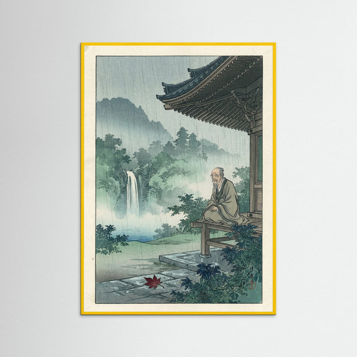 Yellow Wood Rainy Promenade