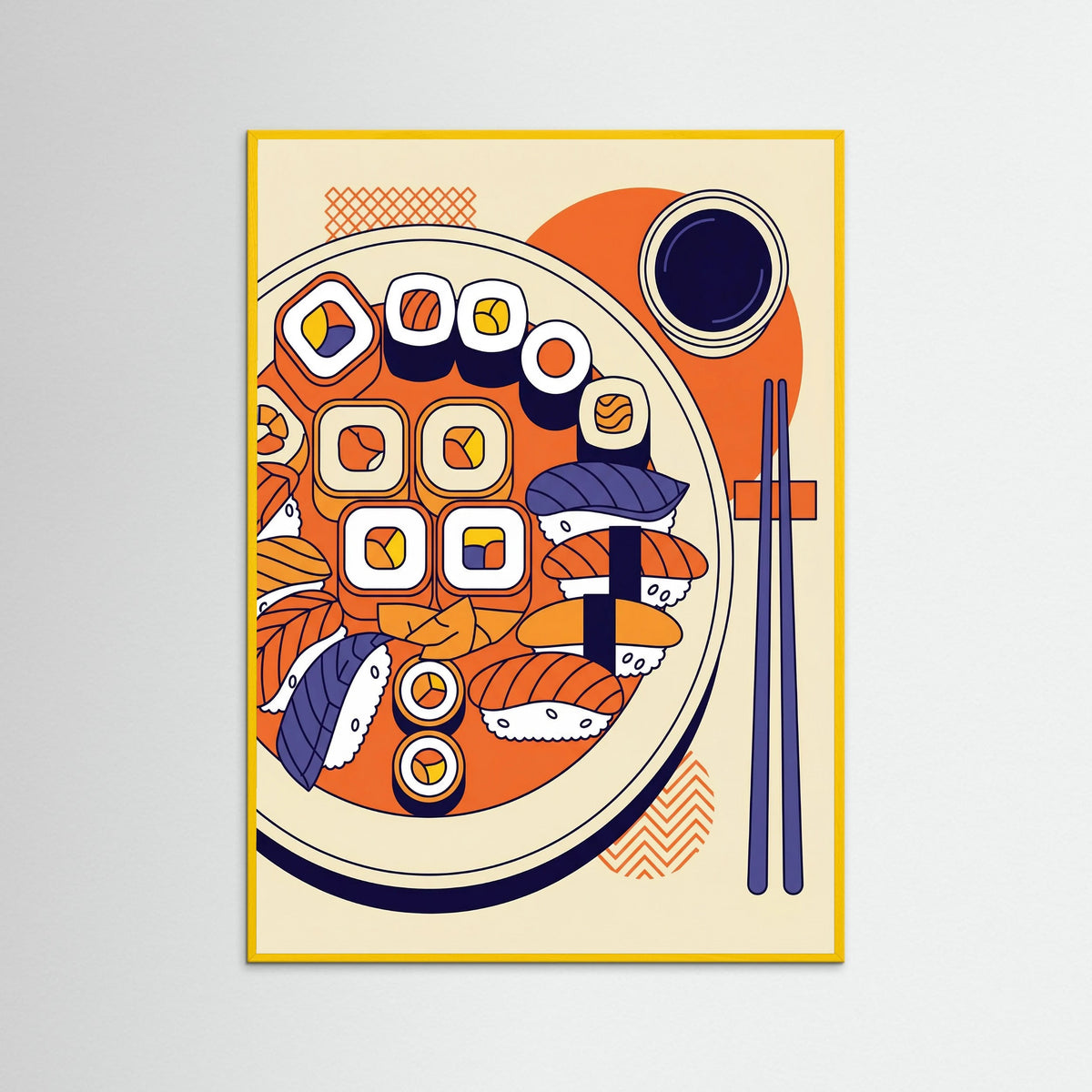 Yellow Wood Ramen Noodle Art