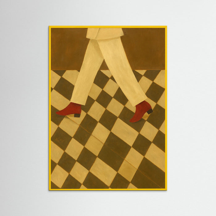 Yellow Wood Red Boots
