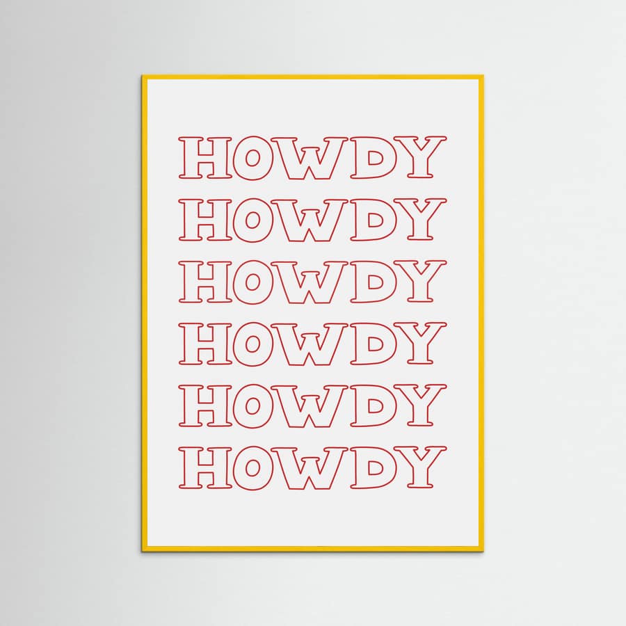 Red Howdy Poster – poster and art print