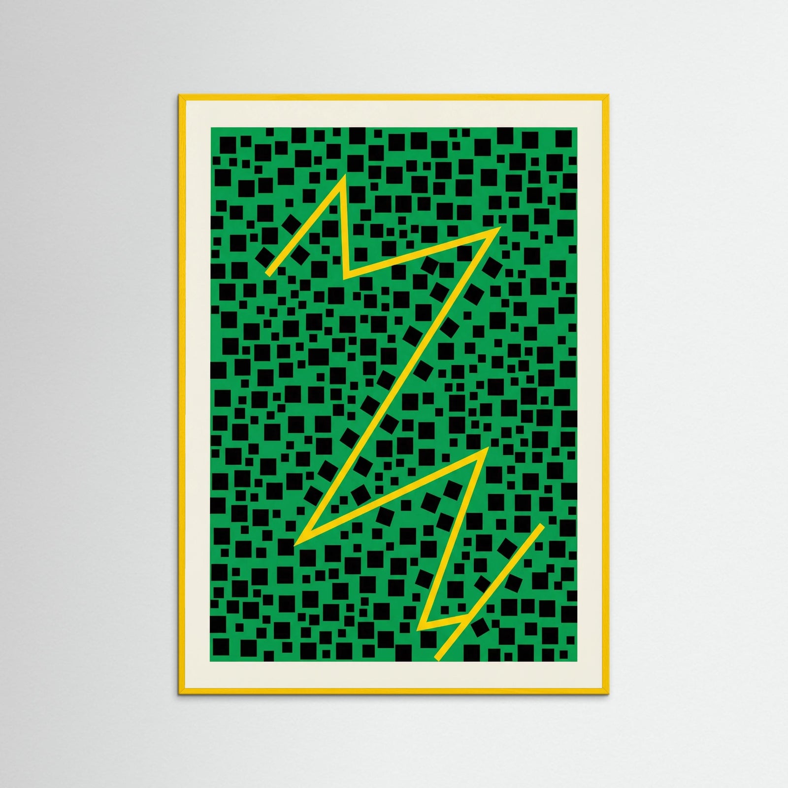 Yellow Wood Red Infinity Dots