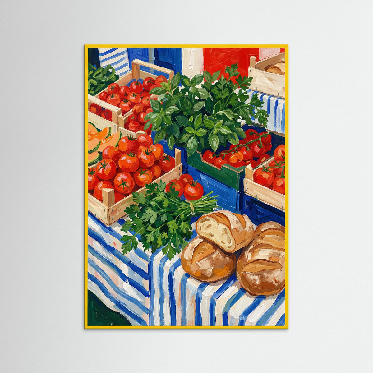 Yellow Wood Red Table Still