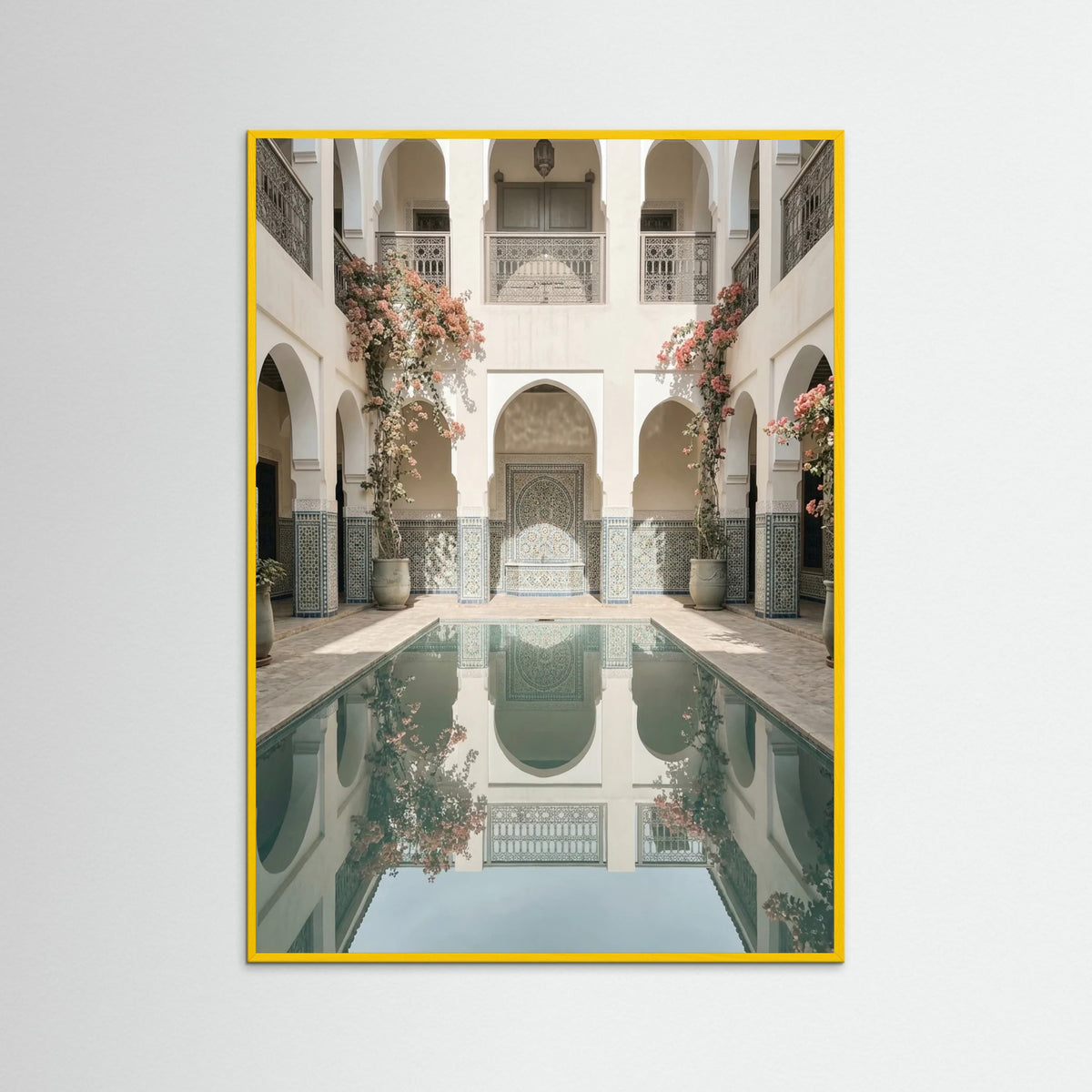 Yellow Wood Reflected Palms Vista