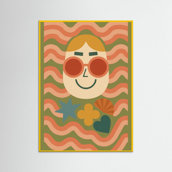 Yellow Wood Retro Chic