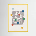 Retro Dots and Paper Poster – plakat og kunsttryk