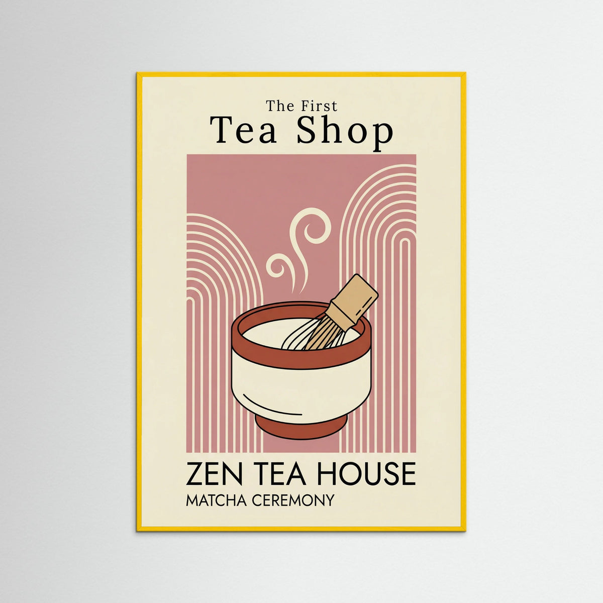 Yellow Wood Retro Ramen Graphic