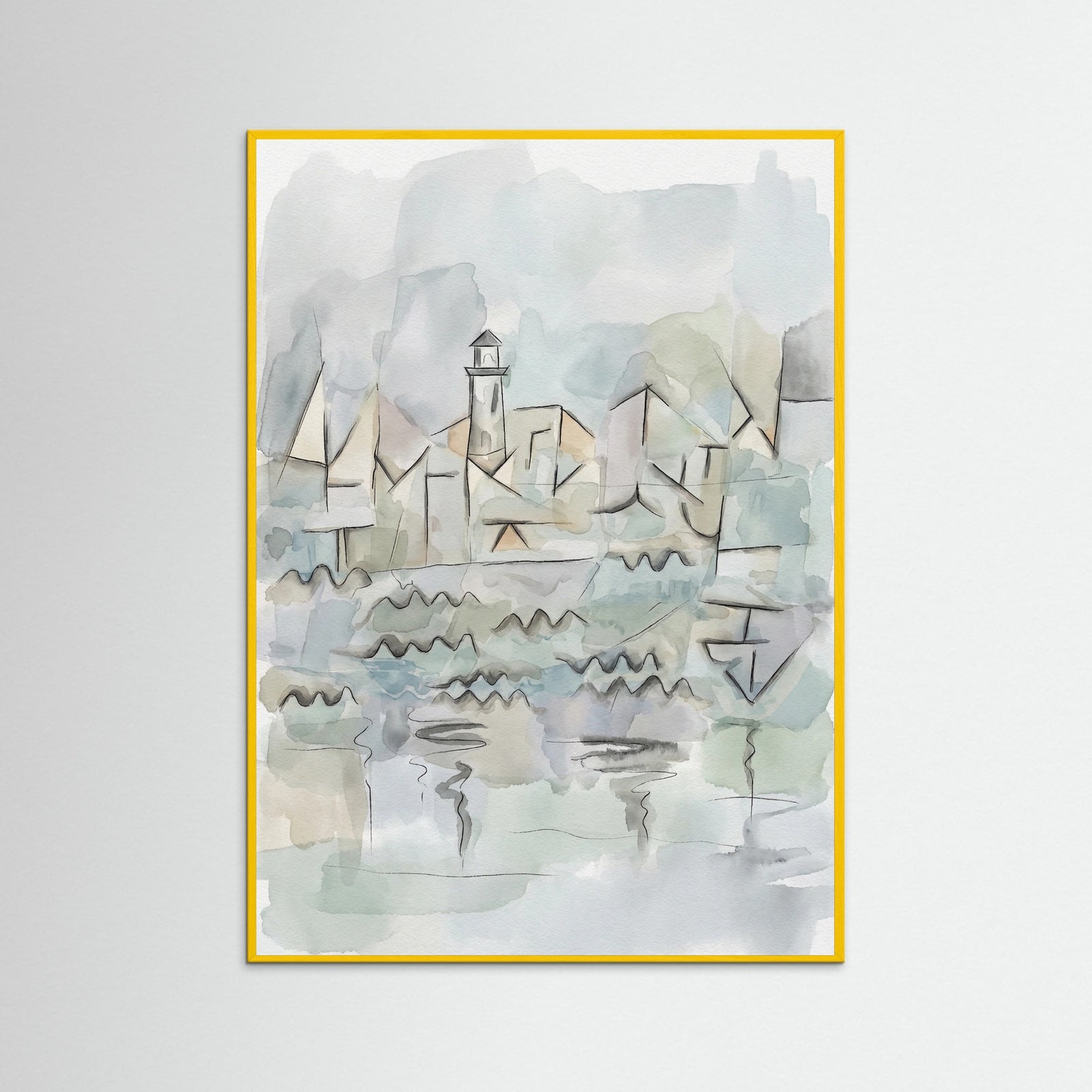 Yellow Wood Rhine Waterscape