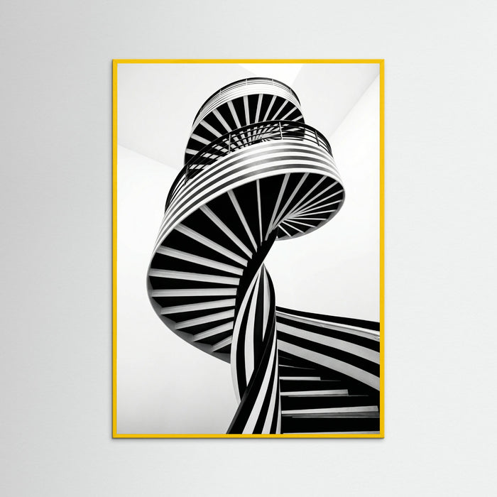Yellow Wood Rhythmic Stripes