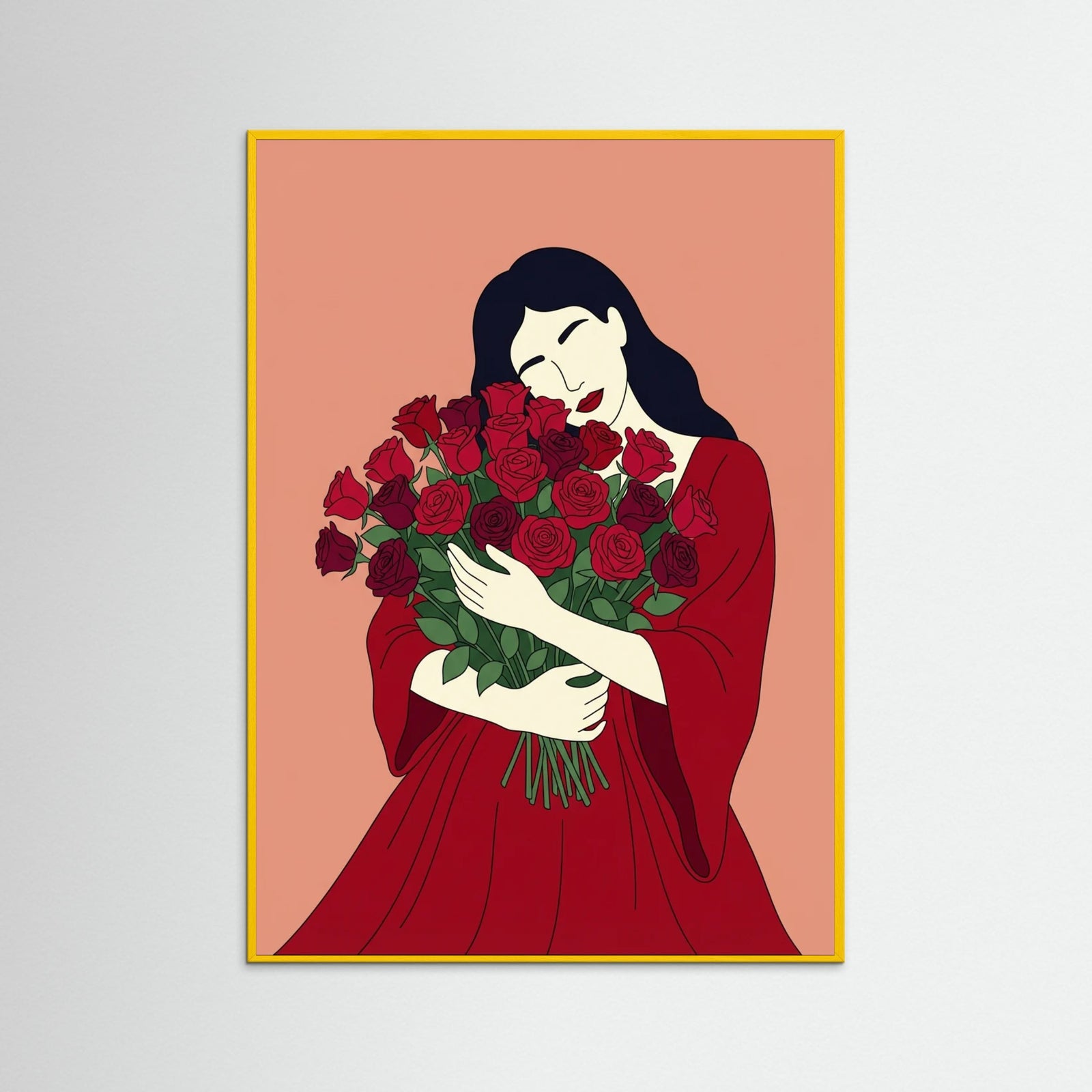 Yellow Wood Rose Embrace