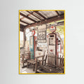 Yellow Wood Route 66 Gas Station Poster
