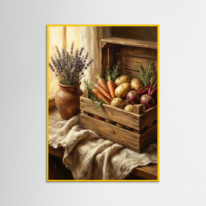 Yellow Wood Rustic Harvest Table