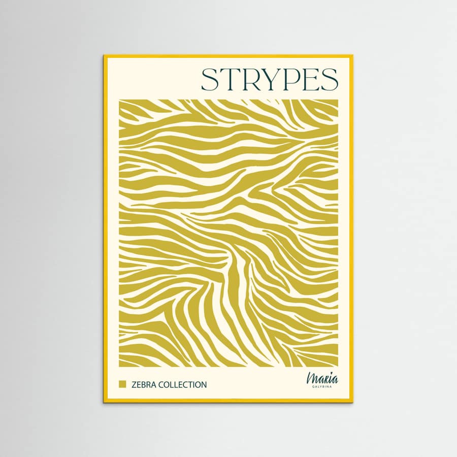 STRIPES. Zebra Collection Poster – plakat og kunsttryk