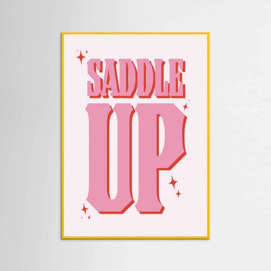 Yellow Wood Saddle Up Poster
