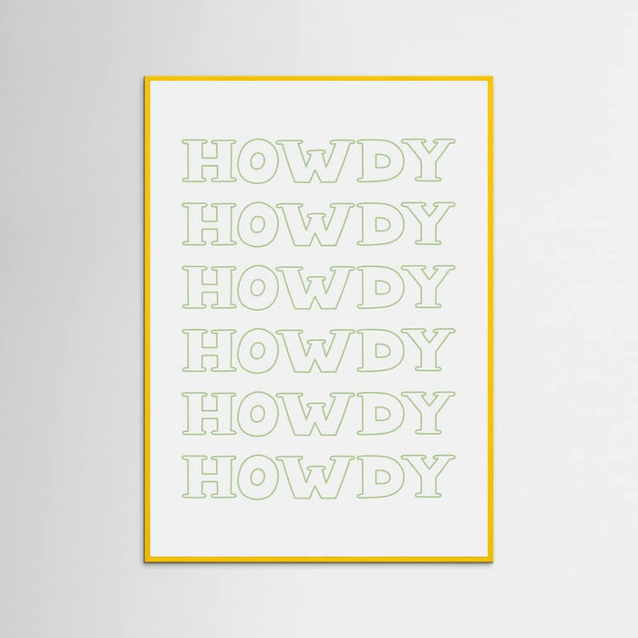 Plakat Sage Green Howdy – plakat i druk artystyczny