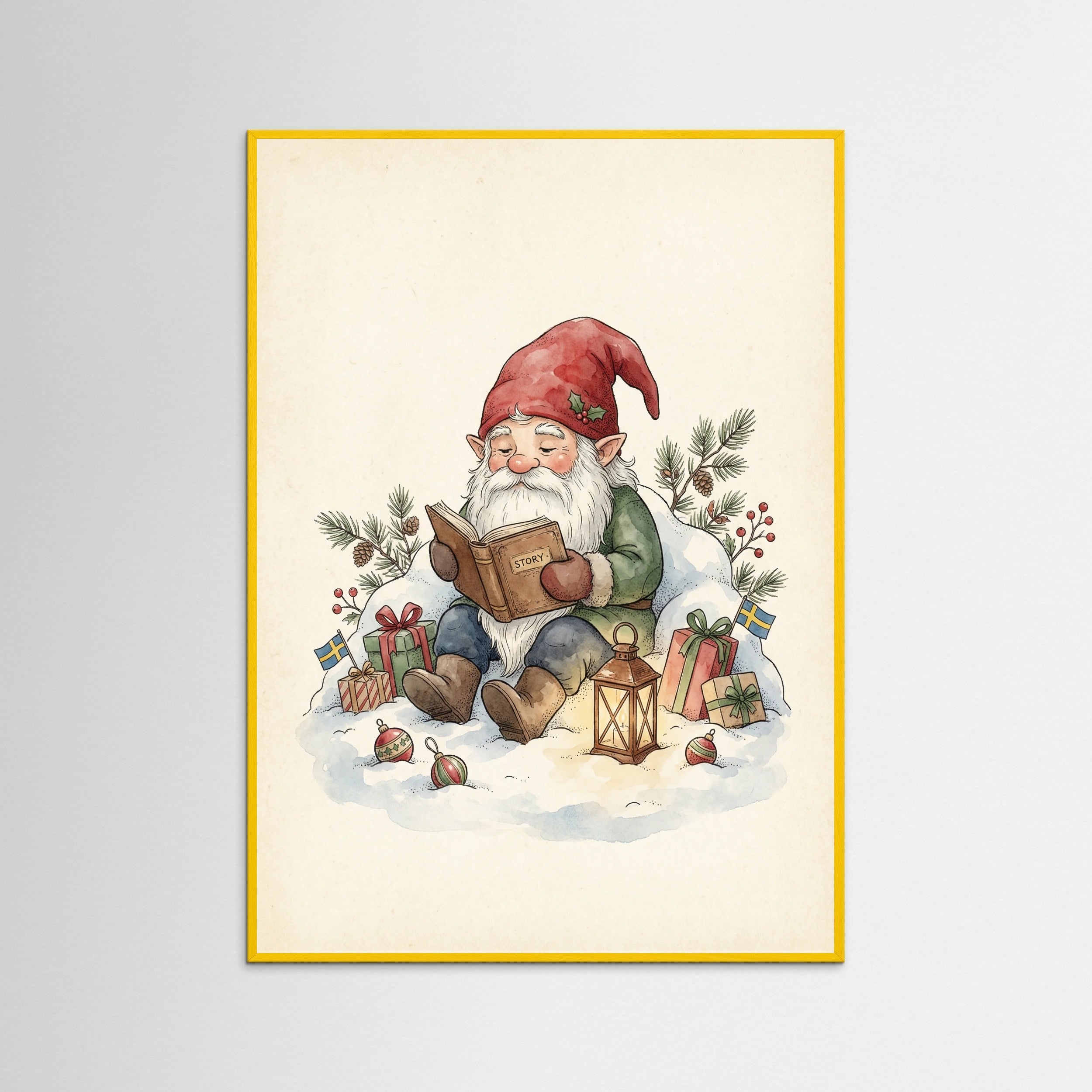 Yellow Wood Scandinavian Holiday Gnomes