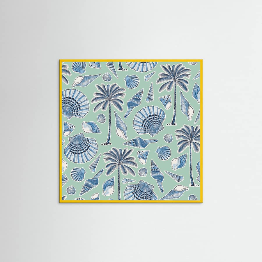 Affiche Sea Shells and Palmtrees Mint – affiche et impression d’art