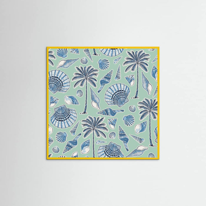 Affiche Sea Shells and Palmtrees Mint – affiche et impression d’art