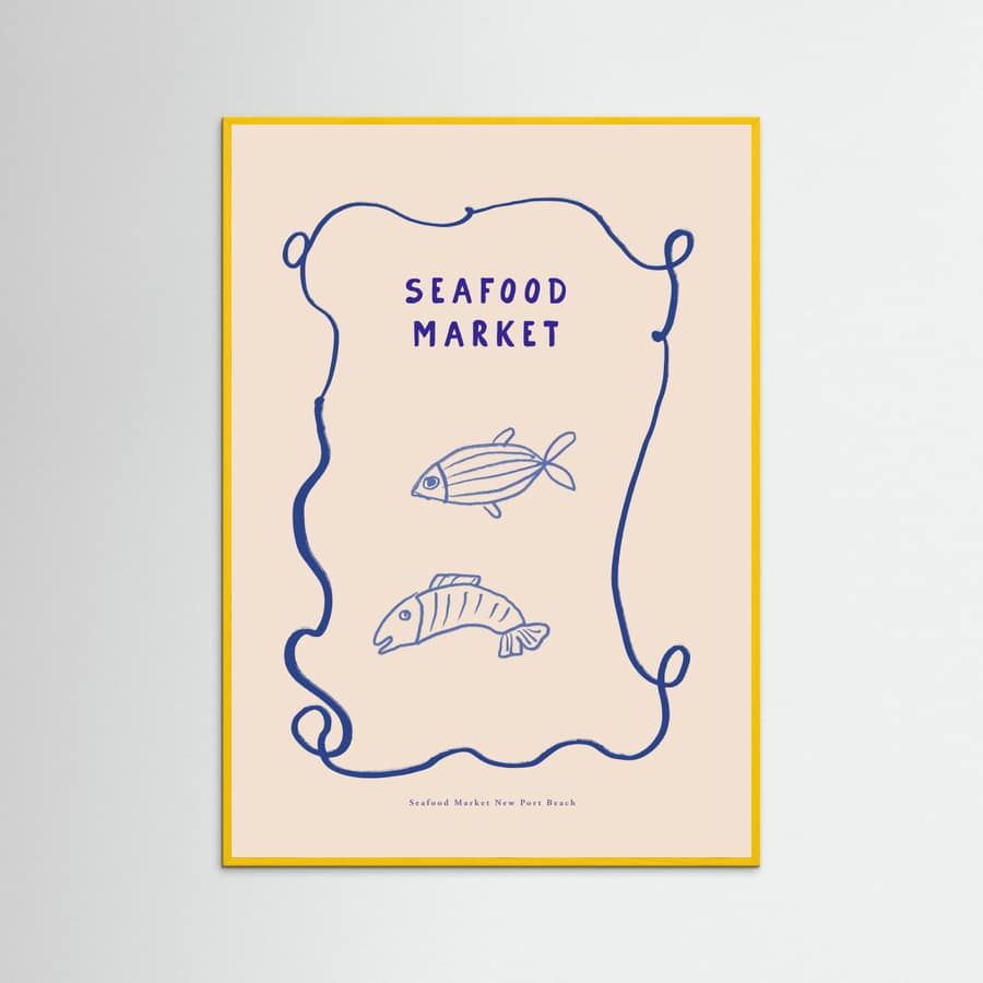 Seafoodmarket -juliste – juliste ja taidepainatus