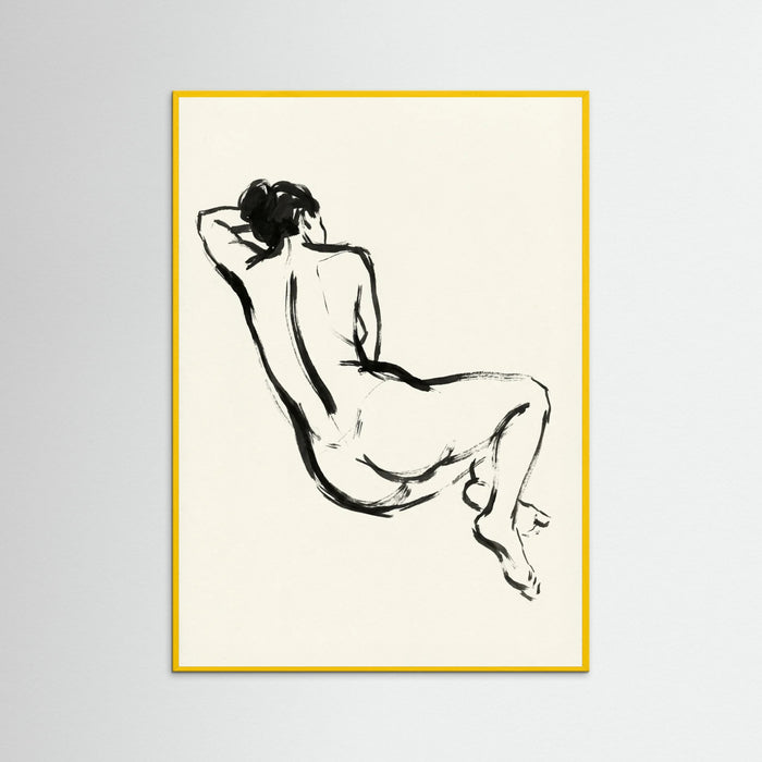 Yellow Wood Seated Form