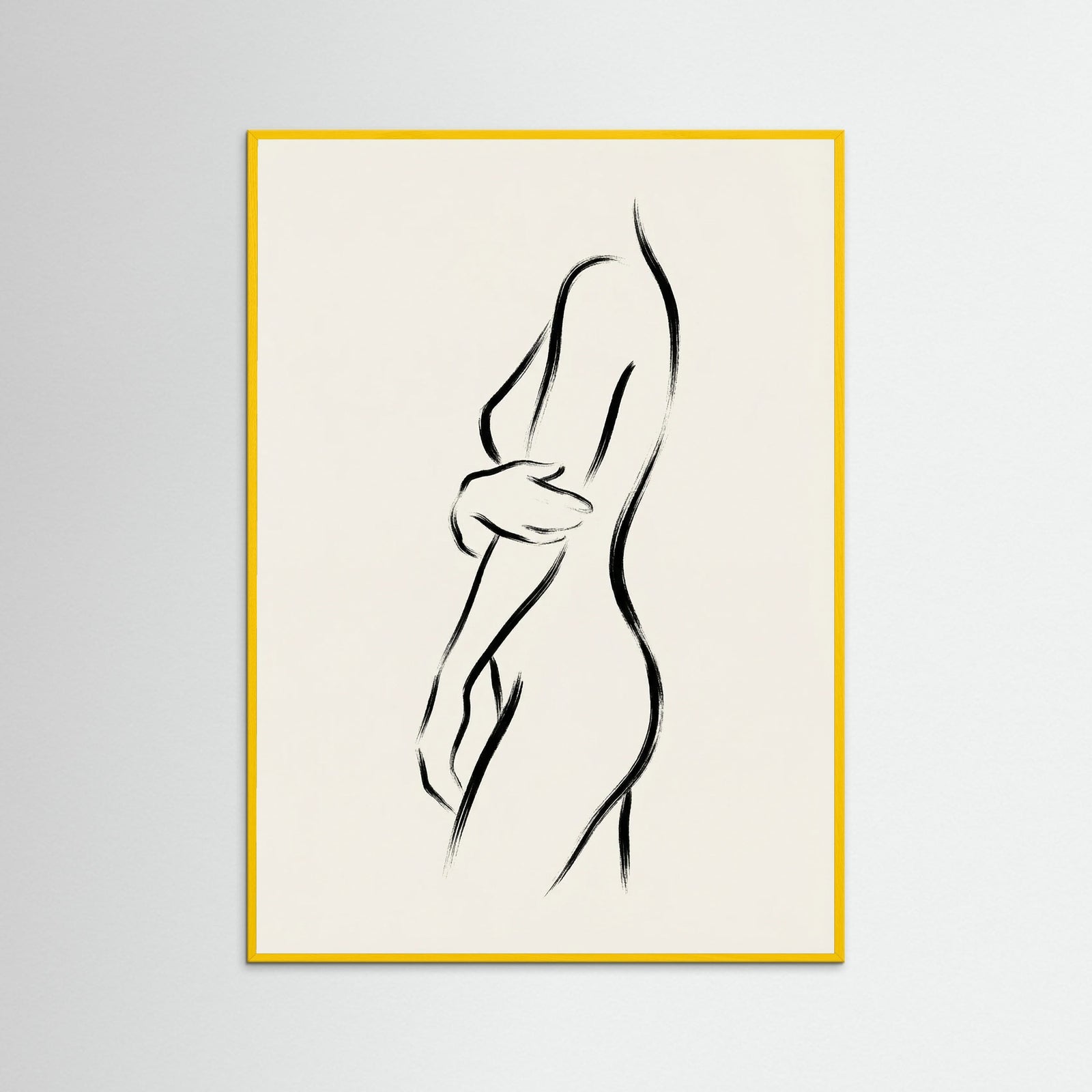 Yellow Wood Seated Silhouette