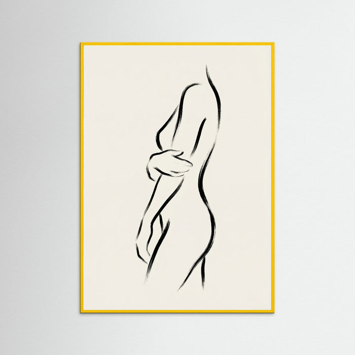 Yellow Wood Seated Silhouette