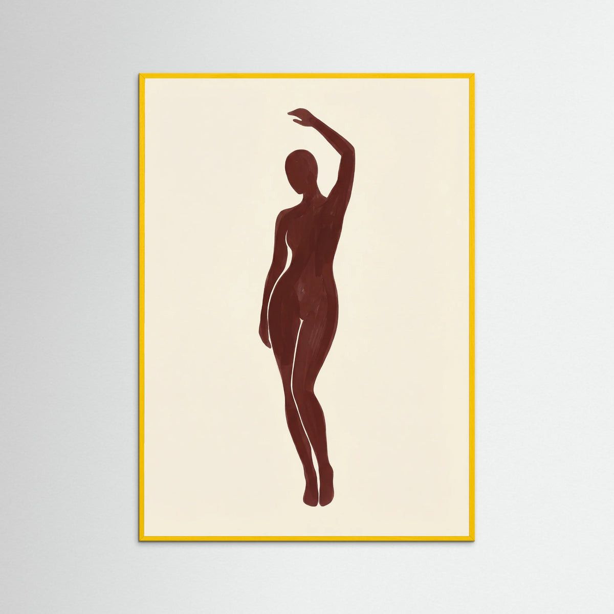 Yellow Wood Seated Silhouette