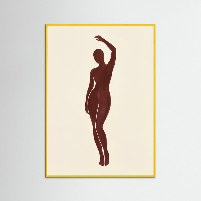 Yellow Wood Seated Silhouette
