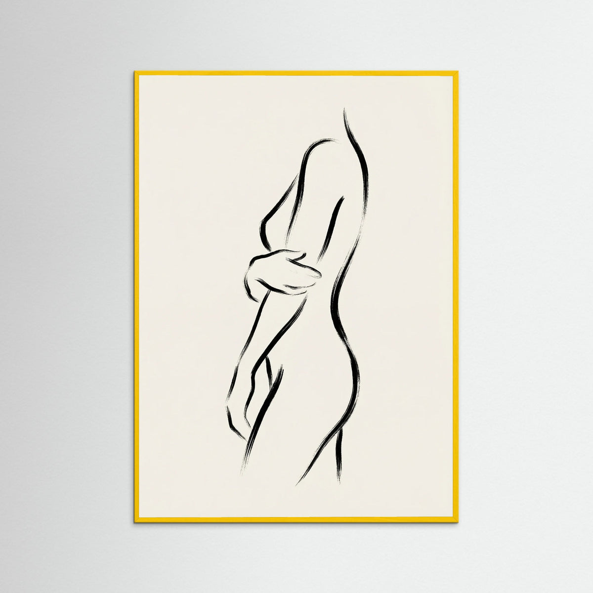 Yellow Wood Seated Silhouette