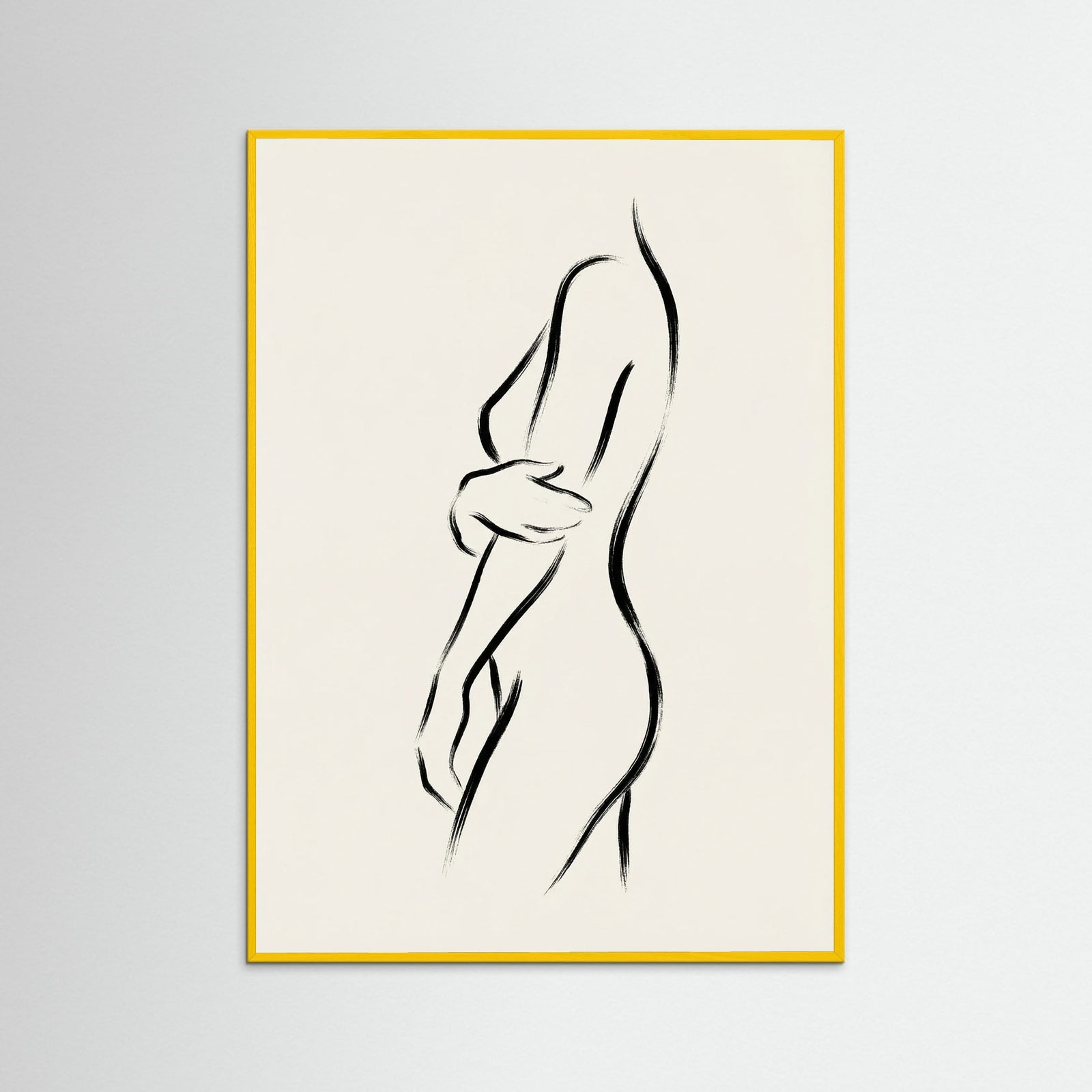 Yellow Wood Seated Silhouette