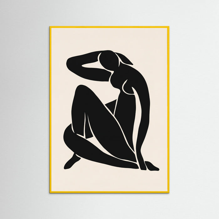Yellow Wood Seated Silhouette