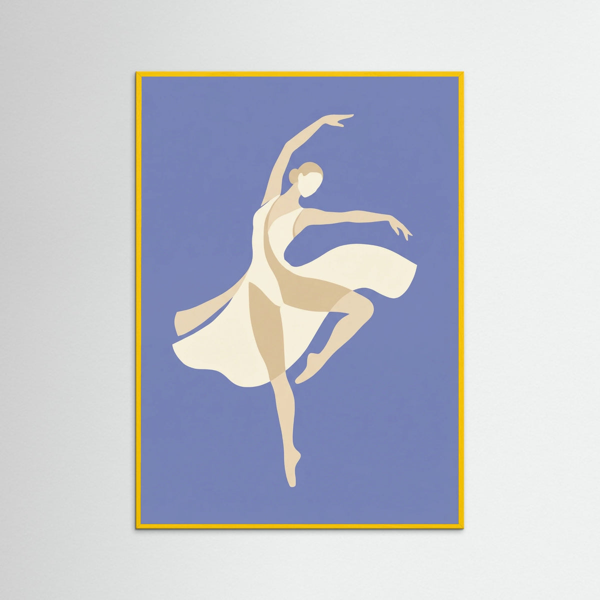 Yellow Wood Serene Cutout Figure