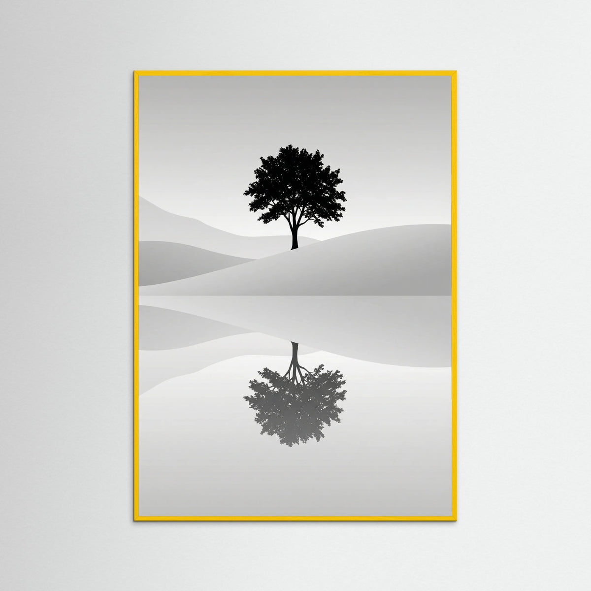 Yellow Wood Serene Reflection