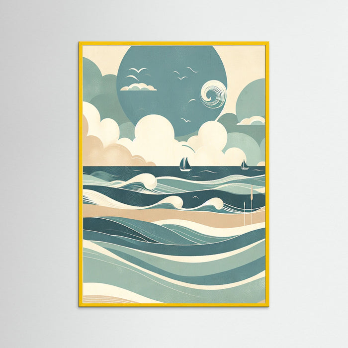 Yellow Wood Serene Waves