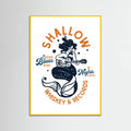 Yellow Wood Shallow Whiskey & Records Dive Bar Music Mermaid Poster