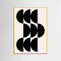 Yellow Wood Shape By Cats and Dotz 30 X 42 Inches Textured Black Poster