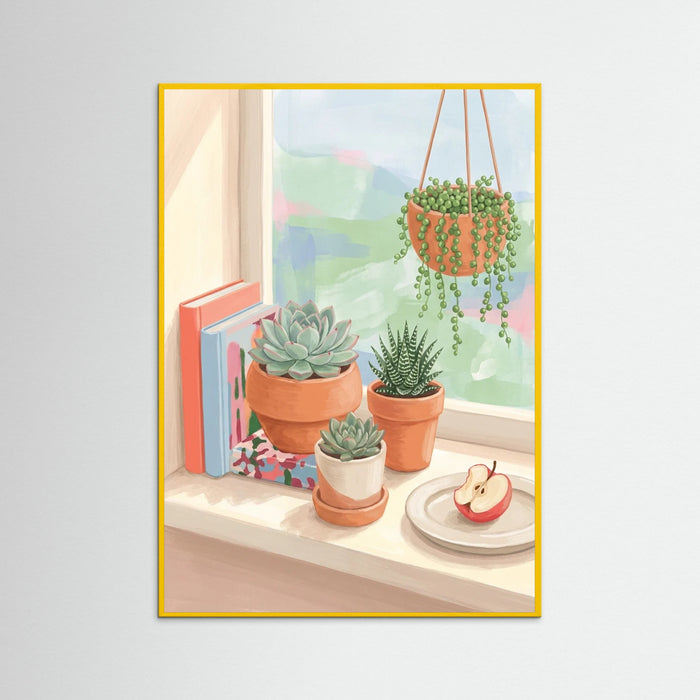 Yellow Wood Shelf Bloom