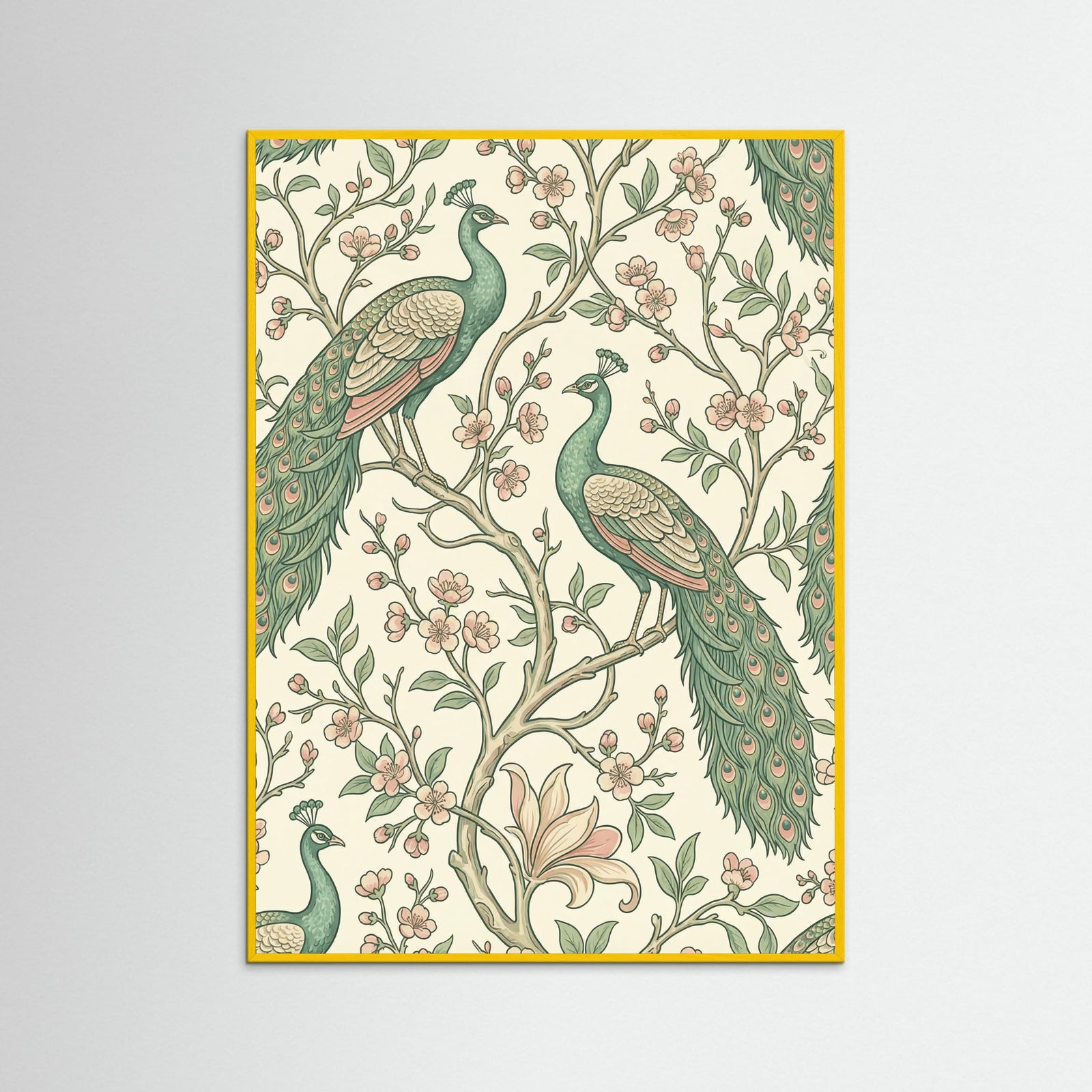 Yellow Wood Silver Sky Vines