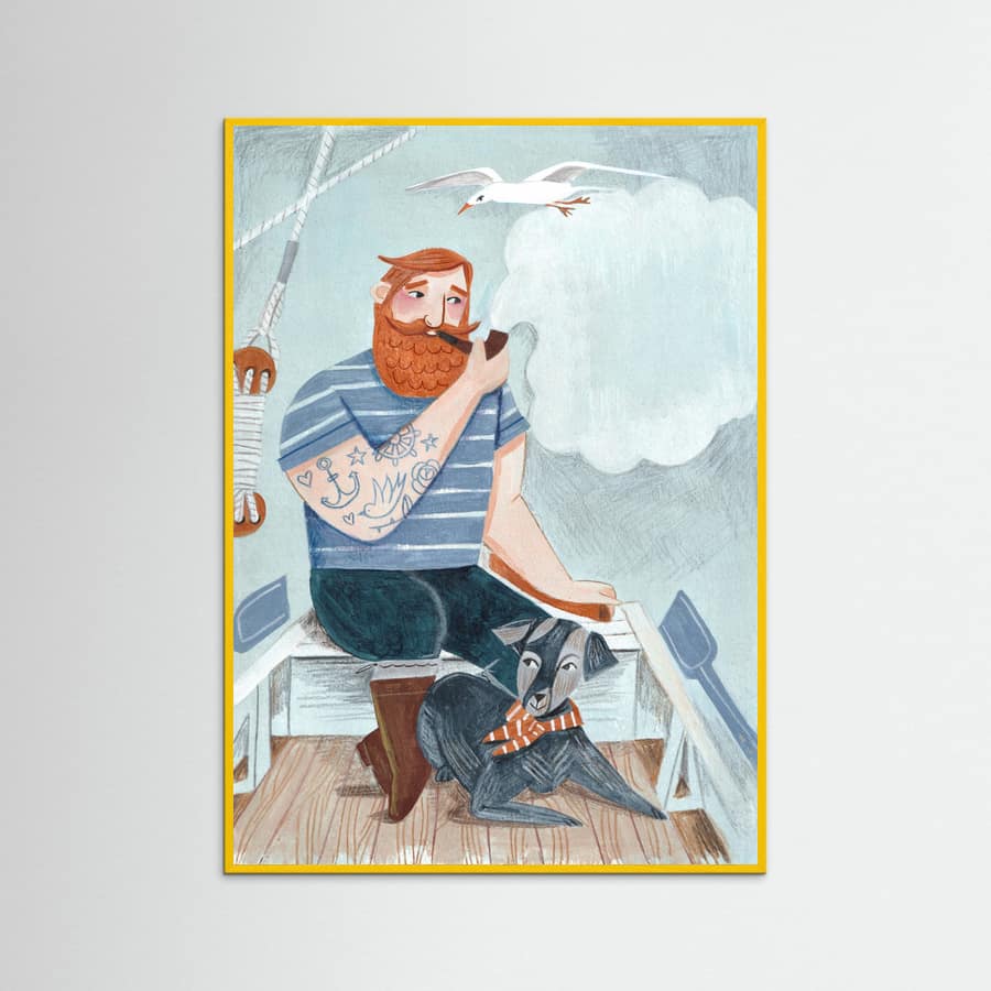 Skipper and Dog Poster – poster and art print