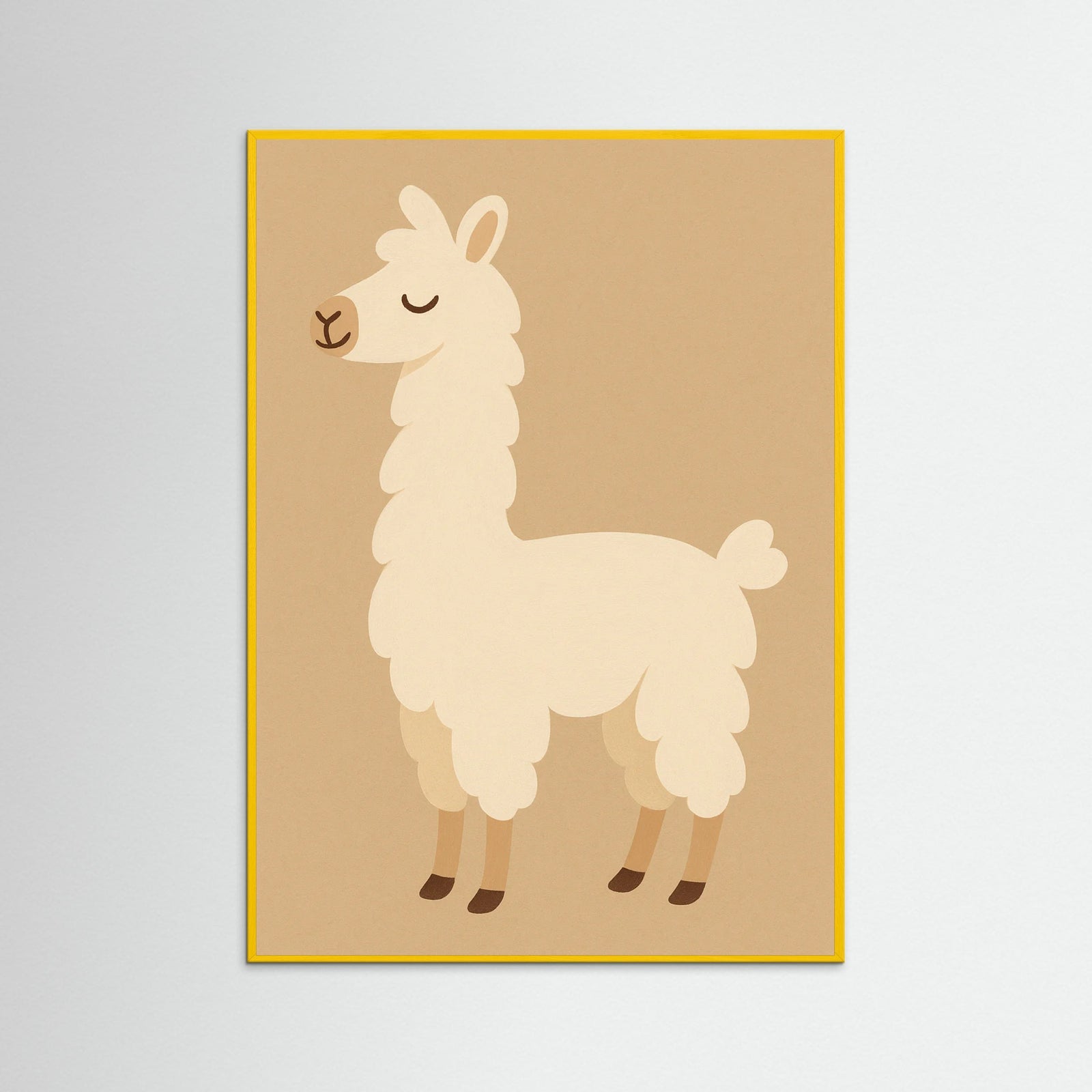 Yellow Wood Sleeping Llama