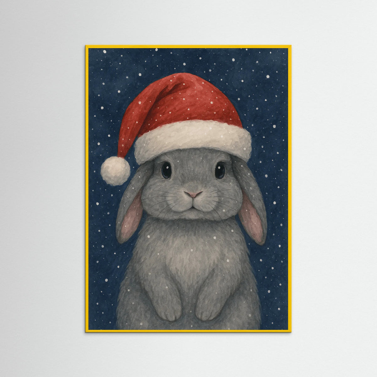 Yellow Wood Snowy Bunny