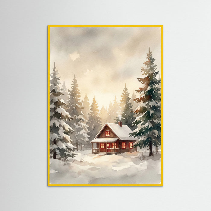 Yellow Wood Snowy Path
