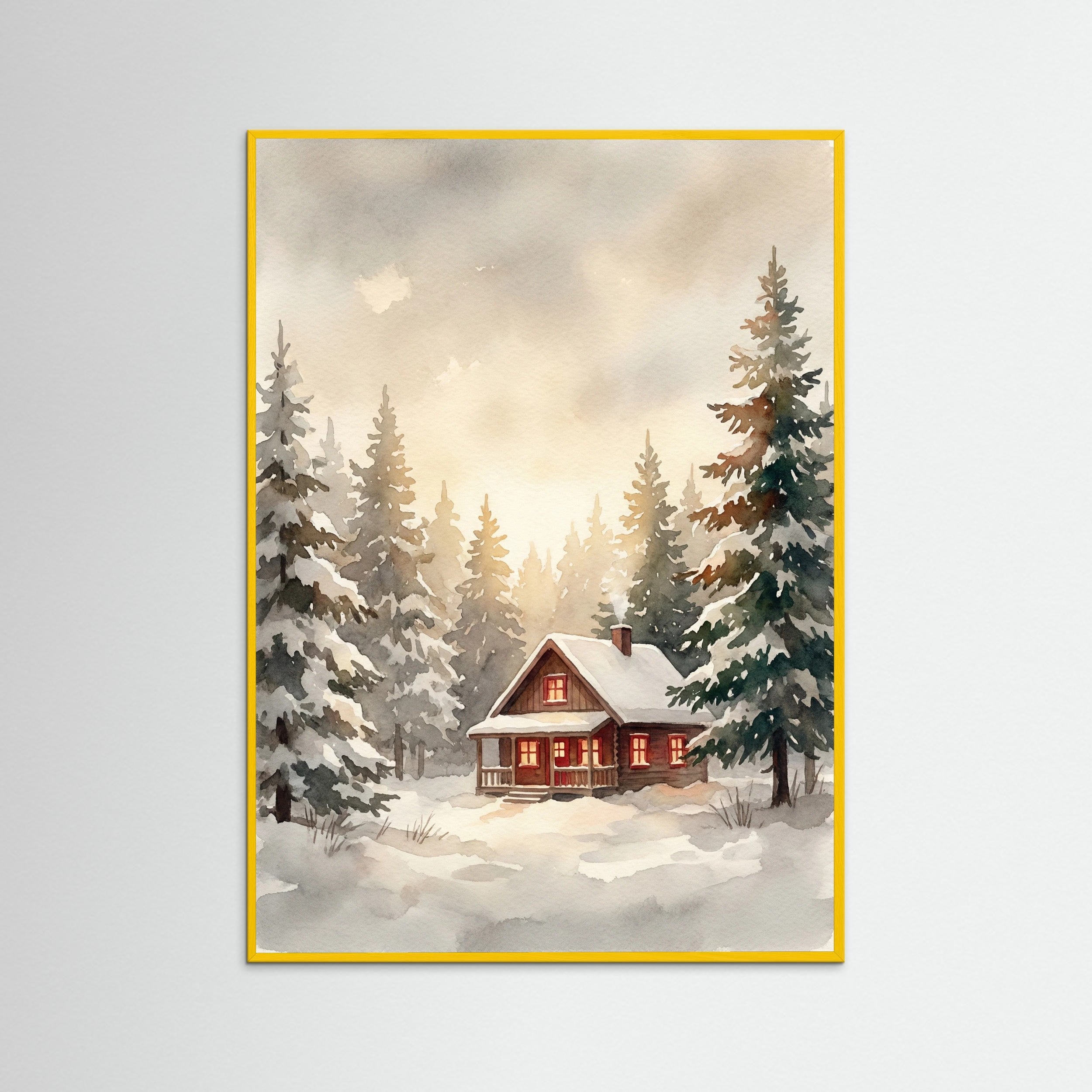 Yellow Wood Snowy Path