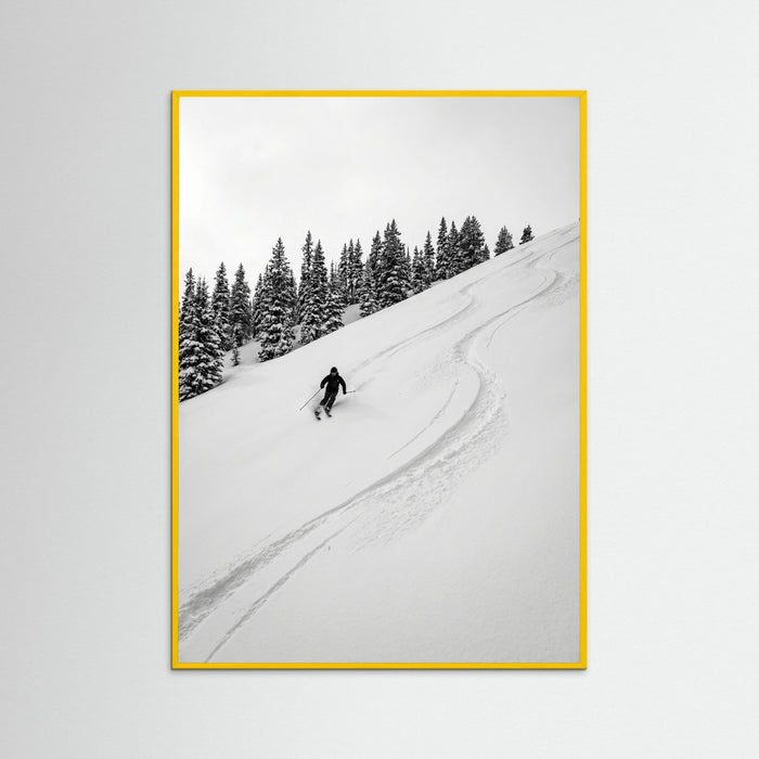 Yellow Wood Snowy Serenity