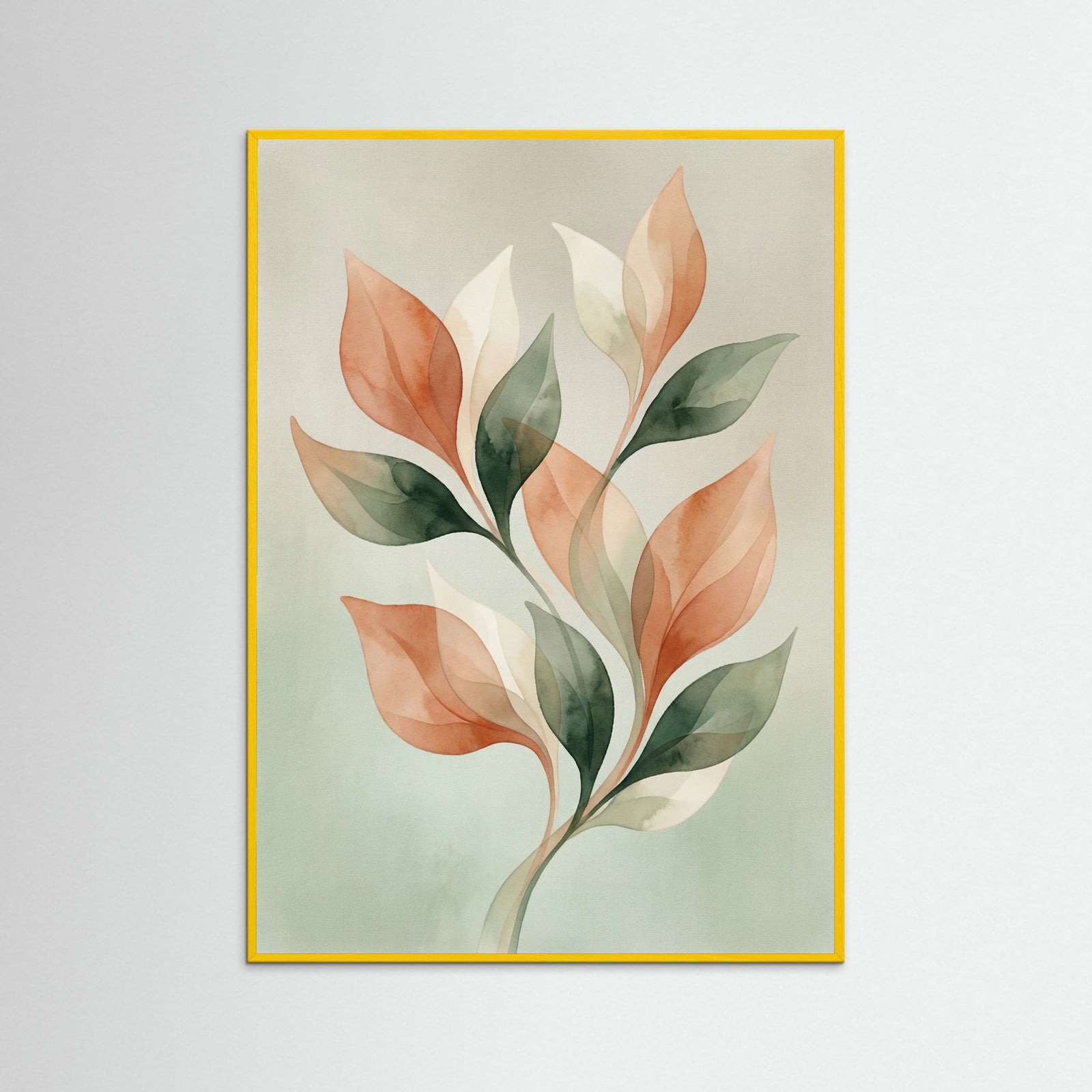 Yellow Wood Soft Floral Abstraction