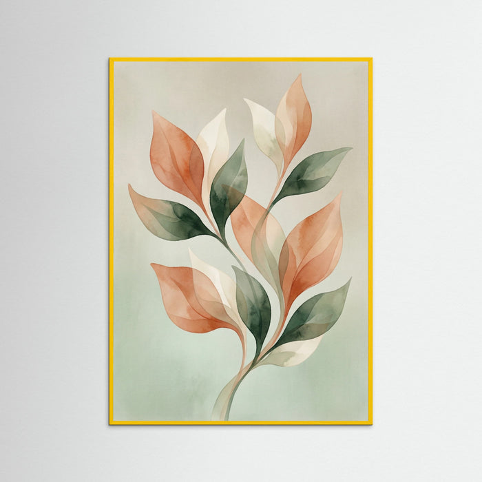 Yellow Wood Soft Floral Abstraction