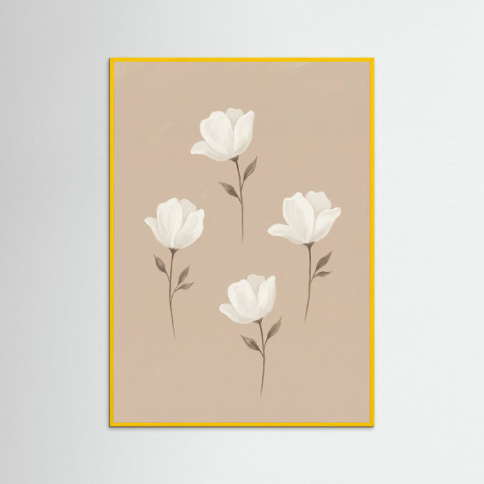 Yellow Wood Soft Floral Arrangement Beige