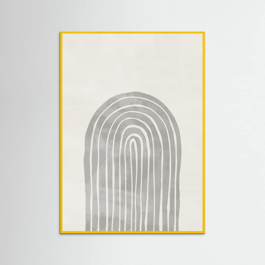 Soft Gray Rainbow Arch Poster – plakat og kunsttryk