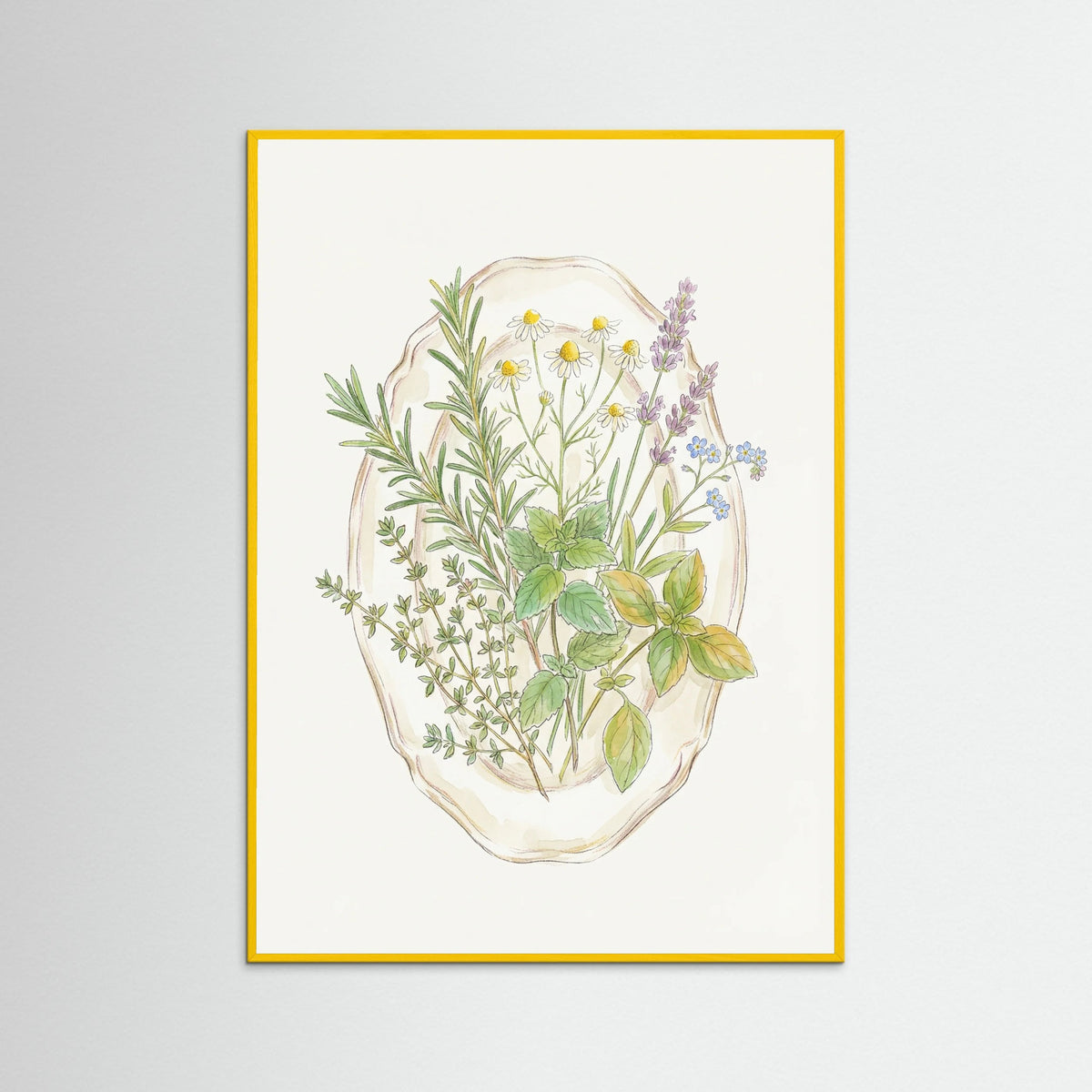 Yellow Wood Spring Bloom Vase