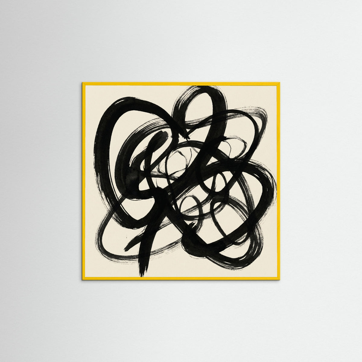 Yellow Wood Square Abstract Gestures