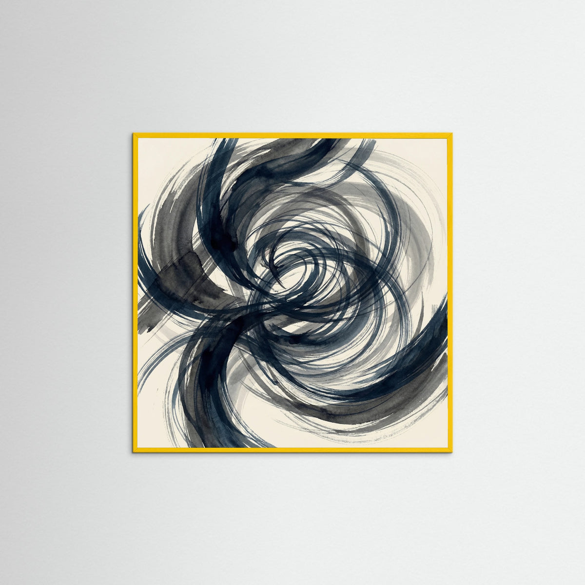 Yellow Wood Square Abstract Structure